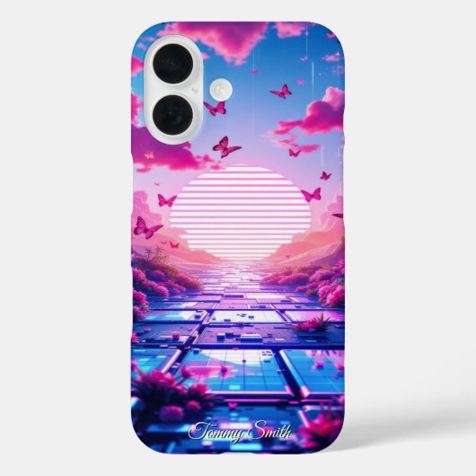 Y2K Cybercore Vaporwave Esthetische Holografische  Case-Mate iPhone Case (Achterkant)