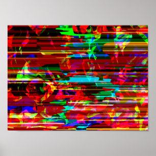 Y2K Cyberpunk Tech Modulaire Gesynthetiseerde graf Poster