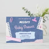 Y2K-esthetisch baby shower Kaart (Staand voorkant)
