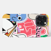 Y2K Esthetische Coole Stickers iPhone Hoesje (Achterkant horizontaal)