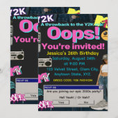 Y2K-feest Kaart (Voorkant / Achterkant)