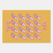 Y2K Flip Telefoons Hartpatroon Inpakpapier Vel (Voorkant 2)