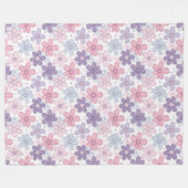 Y2K Flower Seamless Pattern Fleece Deken (Voorkant (Horizontaal))