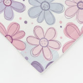 Y2K Flower Seamless Pattern Fleece Deken (Hoek)