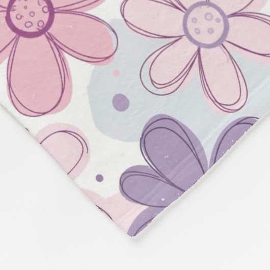 Y2K Flower Seamless Pattern Fleece Deken (Hoek)