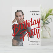 Y2k foto verjaardag kaart (Staand voorkant)