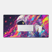 Y2K Galaxy Astronaut voor Gamers Bureaumat (Keyboard & Muis)