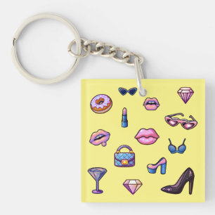 Y2K glamour meisje set Sleutelhanger
