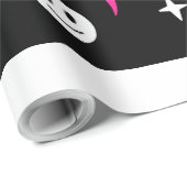 Y2k glamour roze en zwarte elementen set. Vlinder Cadeaupapier (Rol Hoek)