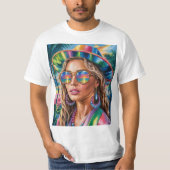 Y2K Glitch Esthetisch T-shirt – Neon Retro Cyberpu (Voorkant)