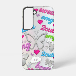 Y2K Hoesje Esthetiek Jaren 2000 Nostalgie Vlinder Samsung Galaxy Hoesje