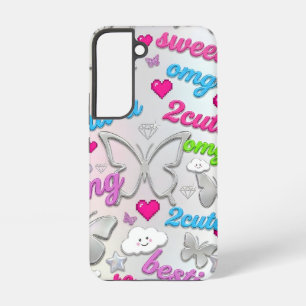 Y2K Hoesje Esthetiek Jaren 2000 Nostalgie Vlinder Samsung Galaxy Hoesje