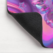 Y2K Holographic Gradient Mouse Pad | Chrome Stars Muismat (Hoek)