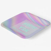 Y2K iriserende regenboog gelukkige verjaardag gepe Papieren Bordje (Gebogen)