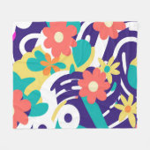 Y2K Levendig Wildflower Bold Retro Spring Design Fleece Deken (Voorkant (Horizontaal))