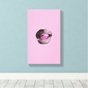 Y2K Lippenportret – Glanzende Pop Art Print