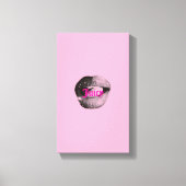 Y2K Lips Portrait – Glossy Aesthetic Pop Art Print (Voorkant)