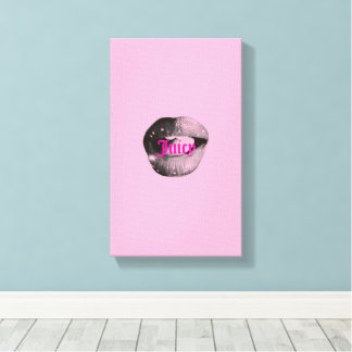 Y2K Lips Portrait – Glossy Aesthetic Pop Art Print