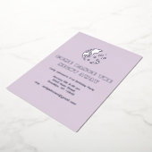 Y2K Metallic Silver Paarse Disco 21e verjaardag Folie Uitnodiging (Gedraaid)