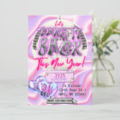 Y2K Nieuwjaarsfeest uitnodiging (Staand voorkant)