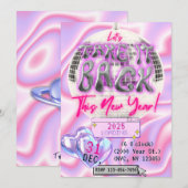 Y2K Nieuwjaarsfeest uitnodiging (Voorkant / Achterkant)