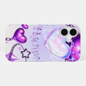 Y2K Paarse stijl voor iPhone iPhone 16 Hoesje (Achterkant horizontaal)