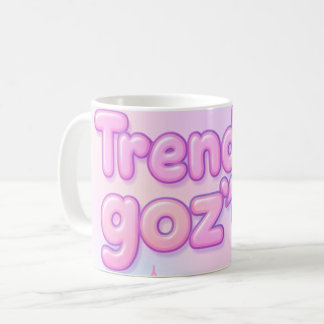 Y2K Pastel Roze 3D-Bubbleletters Trendy Koffiemok