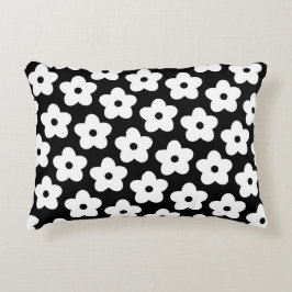 Y2K-patroon zwart-wit Accent Kussen