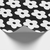 Y2K-patroon zwart-wit Cadeaupapier (Hoek)