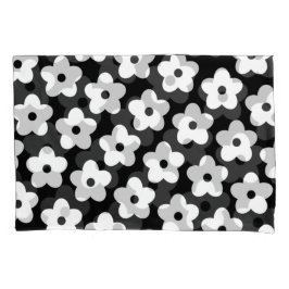 Y2K-patroon zwart-wit Kussensloop