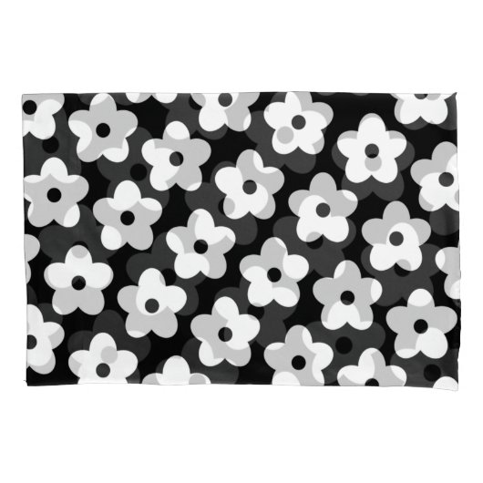 Y2K-patroon zwart-wit Kussensloop (Voorkant)