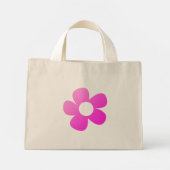 Y2k Preppy Fun, helder, hot-roze ventilator Mini Tote Bag (Achterkant)