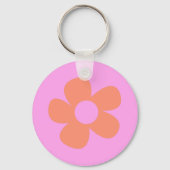 Y2k Preppy Hot Pink Flower Sleutelhanger (Voorkant)