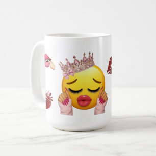 Y2K Prinses Emoji Esthetische Cute Mok