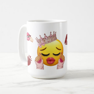 Y2K Prinses Emoji Esthetische Cute Mok
