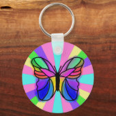 Y2K Psychedelic Butterfly Sleutelhanger (Voorkant)