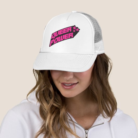 Y2K Queer Power Pride Trucker Pet (In situ)