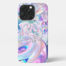 Y2K regenboog hologram stijl uniek voor iPhone