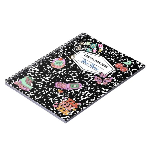 Y2K Retro Compositie Notitieboek (Linkerzijde)