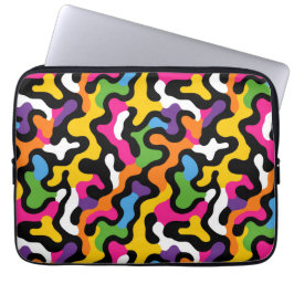 Y2K Retro Esthetische Kleurrijke Wervelingen Funky Laptop Sleeve