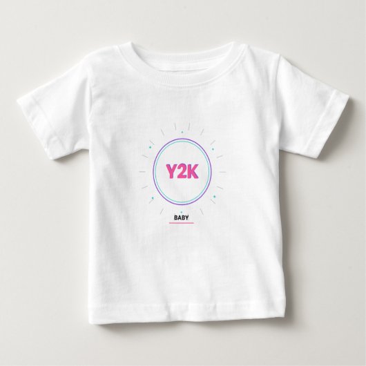 Y2K Retro Nostalgie Chrome T-Shirt (Voorkant)
