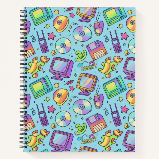 Y2K Retro Tech Aesthetic Journal Notitieboek (Voorkant)