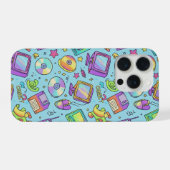 Y2K Retro Tech Aesthetic Pattern Phone Case iPhone Hoesje (Achterkant horizontaal)