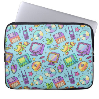 Y2K Retro Tech Esthetische Opgevulde Laptophoes Laptop Sleeve