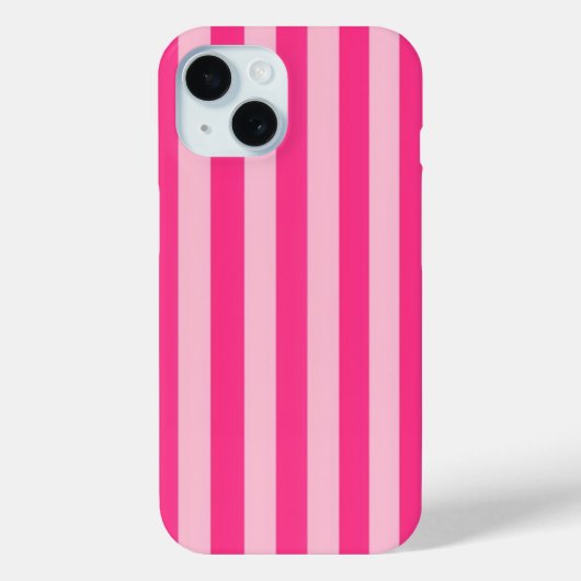 Y2K Roze Gestreepte Case-Mate iPhone Case (Achterkant)
