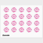 Y2K roze goede vibes - patroon Ronde Sticker (Vel)