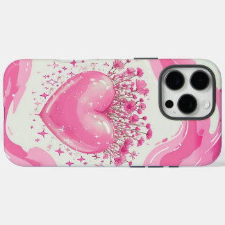 Y2K Roze Hart & Wilde Bloemen iPhone 16 Pro Max Hoesje