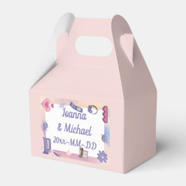 Y2K Roze Paarse 2000s Retro Tech Geek Liefde Bruil Bedankdoosjes