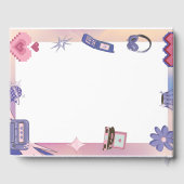 Y2K Roze Paarse 2000s Retro Tech Geek Liefde Bruil Gastenboek (Achterkant)