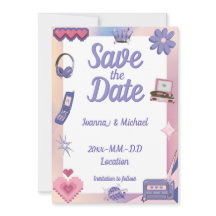 Y2K Roze Paarse 2000s Retro Tech Geek Liefde Bruil